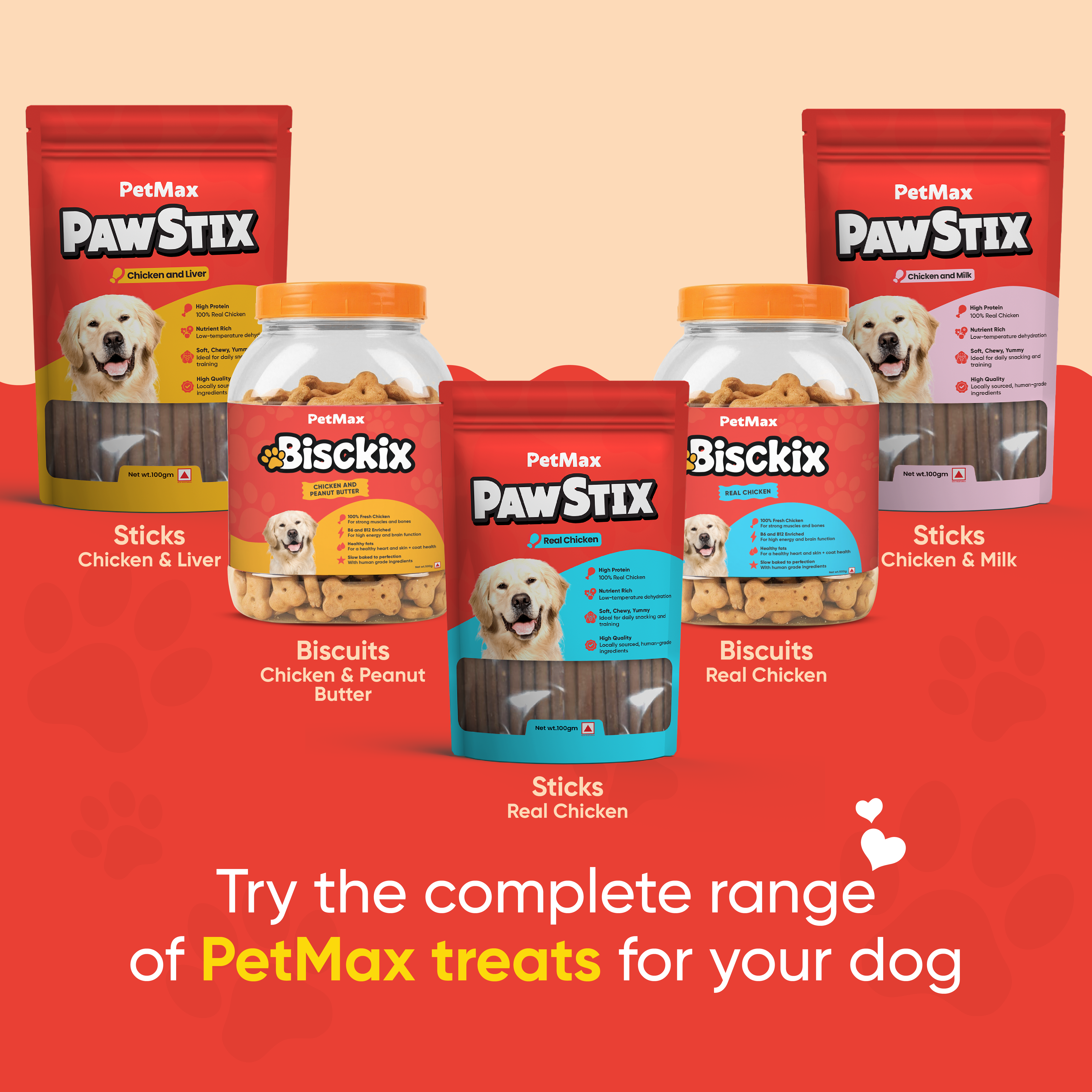 Petmax PawStix Real Chicken & Milk - 100Gm