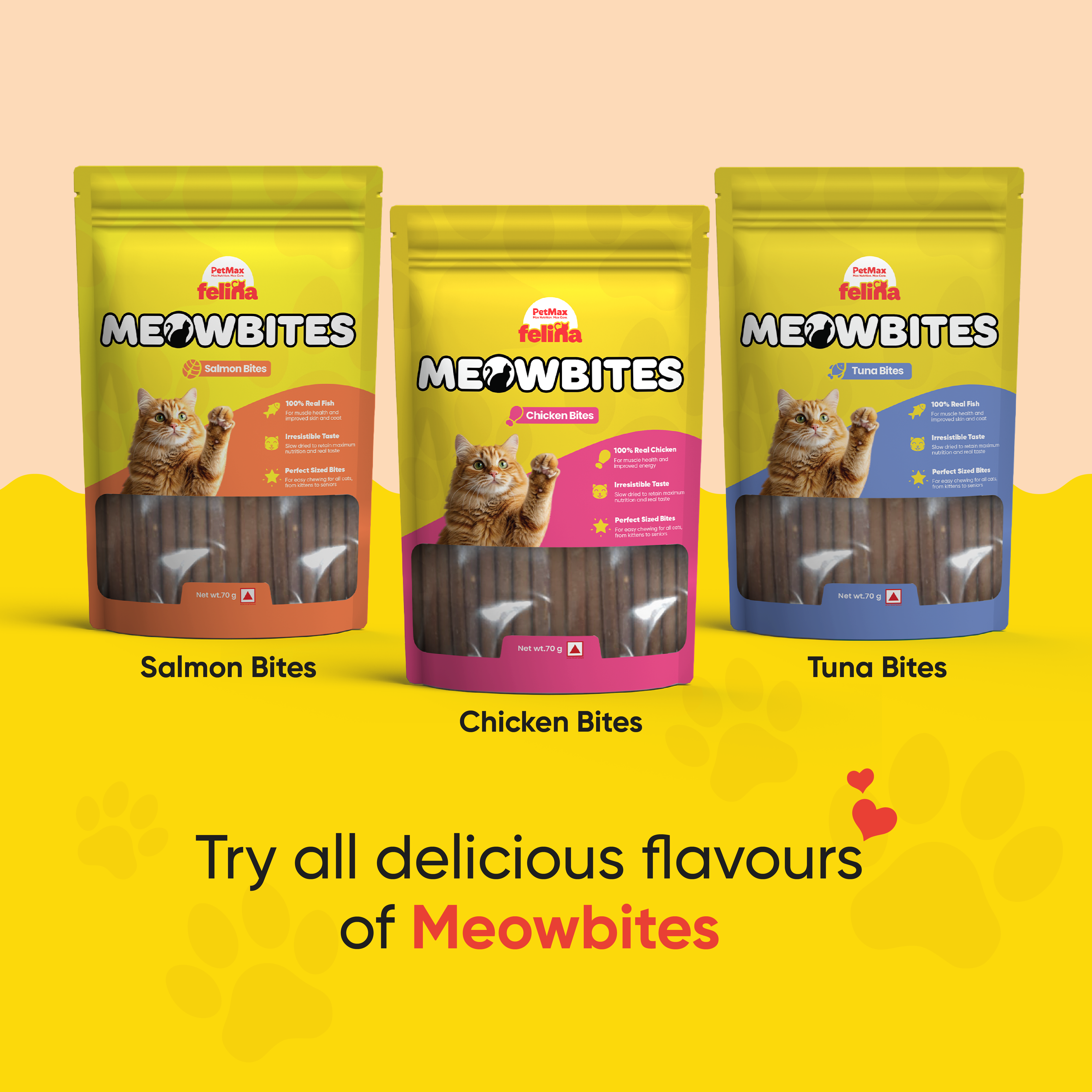 Felina MeoBites Tuna- 70Gm