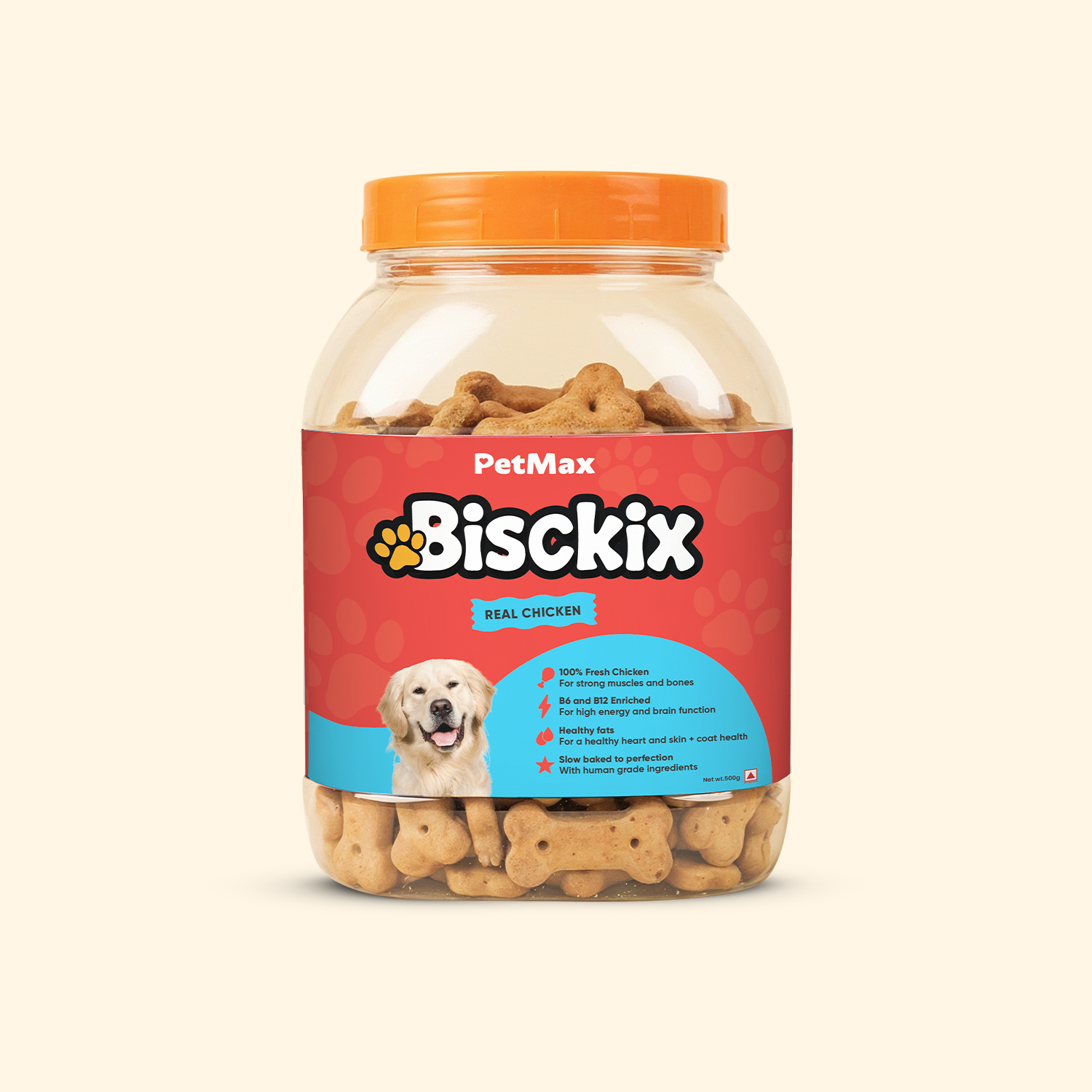 PetMax Bisckix Real Chicken-500Gm