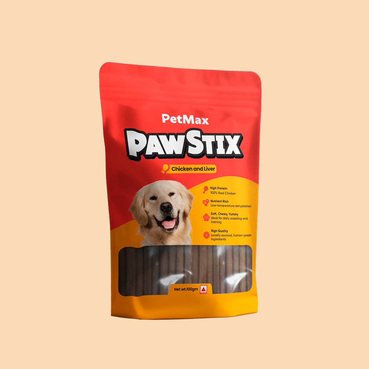 Petmax PawStix Real Chicken & Milk - 100Gm
